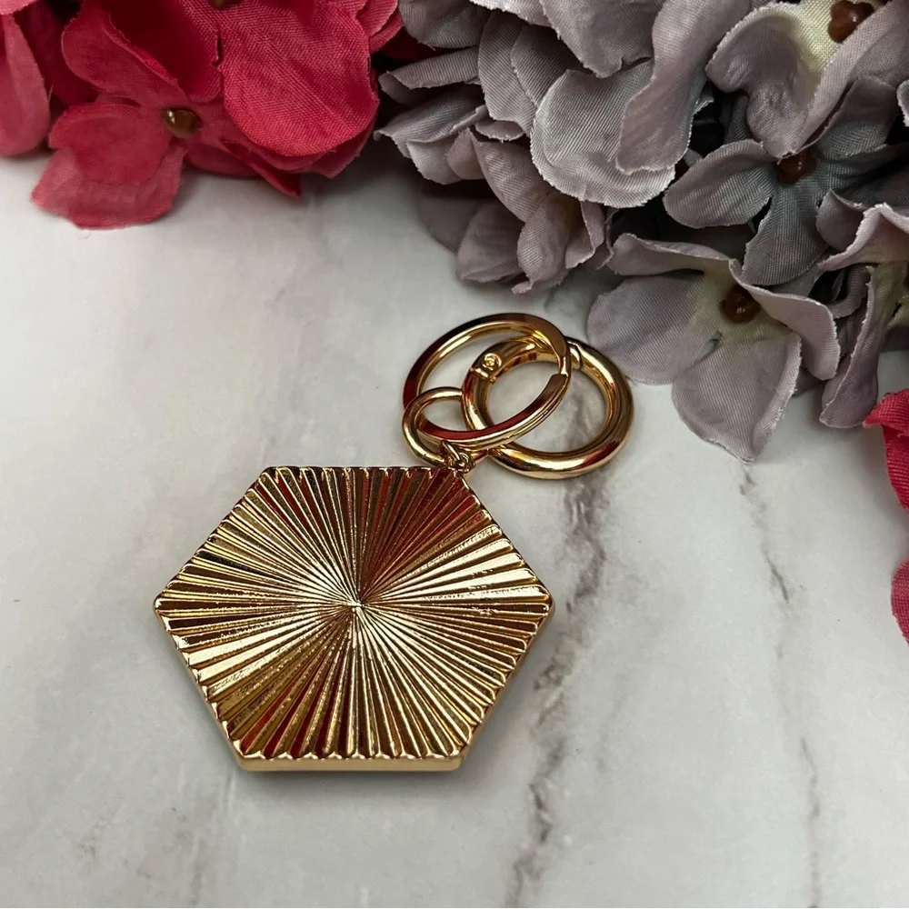 Gorgeous Golden Bumblebee and Leopard Hexagon Keychain Charm - Picture 9 of 16